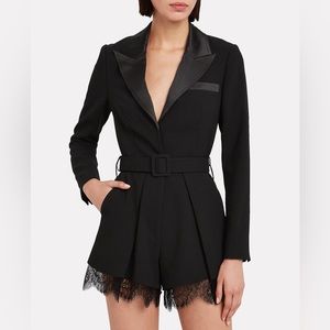 Self portrait tailored crepe play suit blazer romper 2